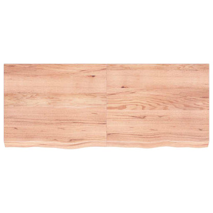 Væghylde 120x50x(2-6) Cm Behandlet Massivt Egetræ - Billede 3