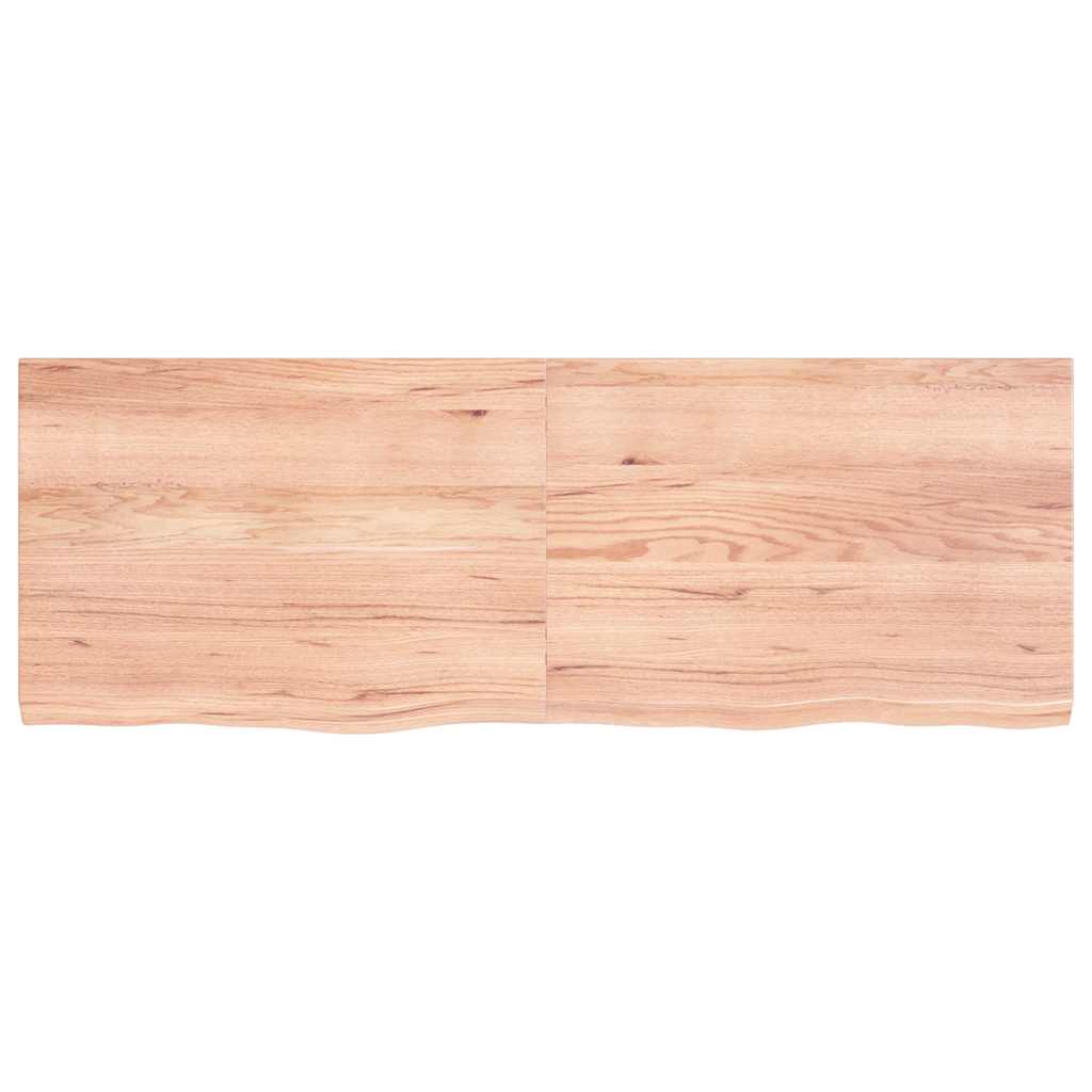 Væghylde 140x50x(2-4) Cm Behandlet Massivt Egetræ - Billede 3