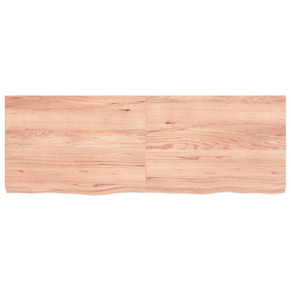 Væghylde 140x50x(2-6) Cm Behandlet Massivt Egetræ - Billede 3