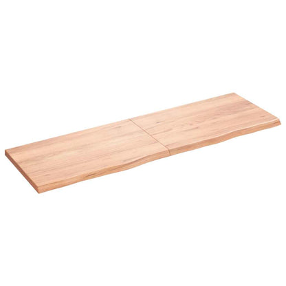 Væghylde 160x50x(2-4) Cm Behandlet Massivt Egetræ - Hovedbillede