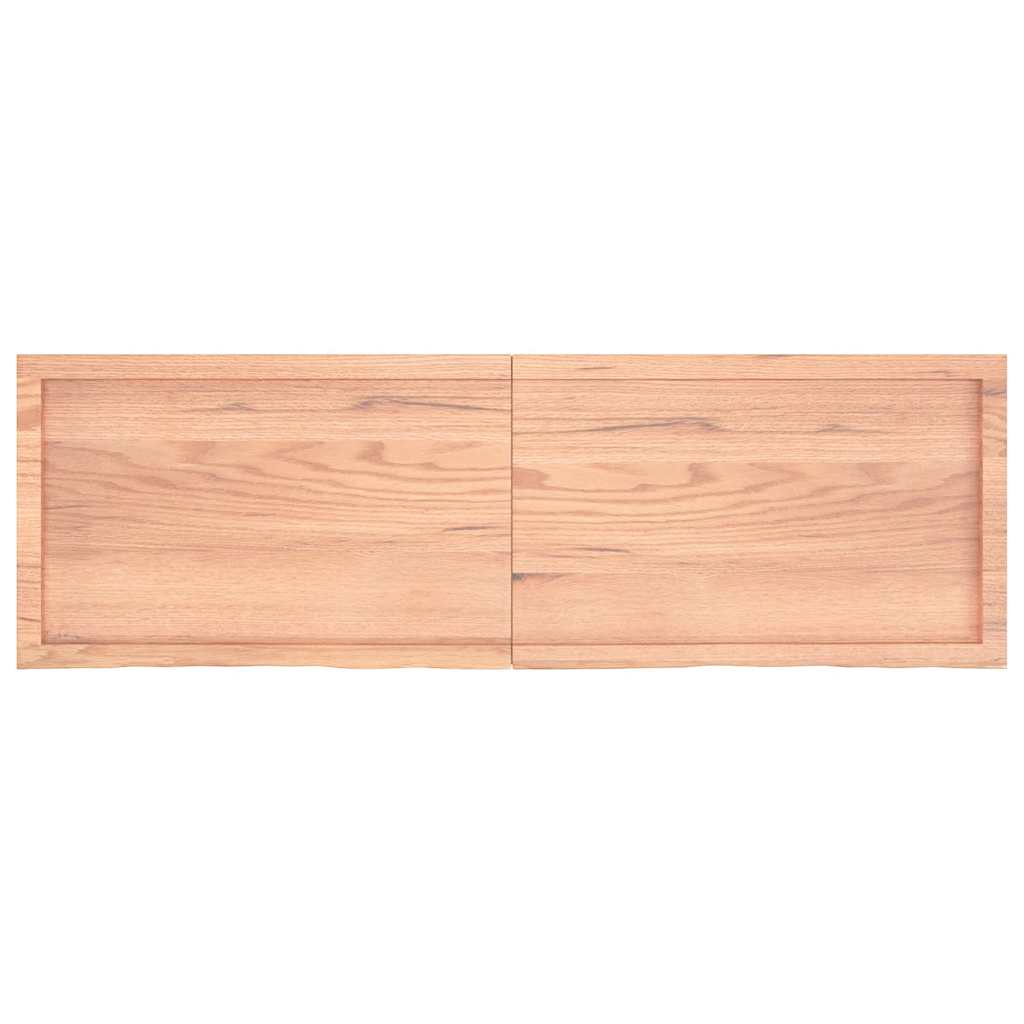 Væghylde 160x50x(2-4) Cm Behandlet Massivt Egetræ - Billede 2