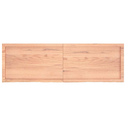 Væghylde 160x50x(2-4) Cm Behandlet Massivt Egetræ - Billede 2