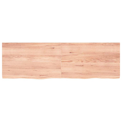 Væghylde 160x50x(2-4) Cm Behandlet Massivt Egetræ - Billede 3