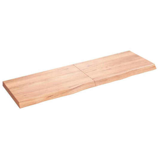 Væghylde 160x50x(2-6) Cm Behandlet Massivt Egetræ - Hovedbillede