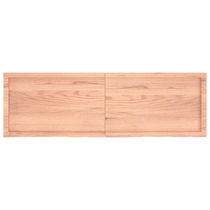 Væghylde 160x50x(2-6) Cm Behandlet Massivt Egetræ - Billede 2