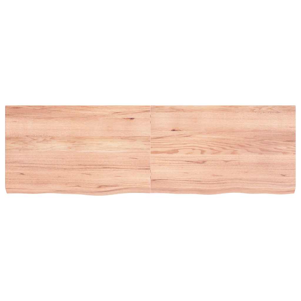 Væghylde 160x50x(2-6) Cm Behandlet Massivt Egetræ - Billede 3