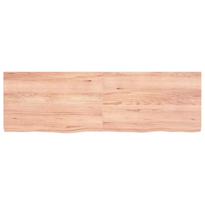 Væghylde 160x50x(2-6) Cm Behandlet Massivt Egetræ - Billede 3