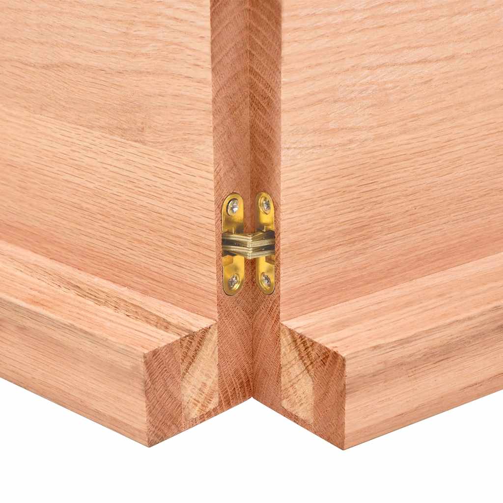 Væghylde 160x50x(2-6) Cm Behandlet Massivt Egetræ - Billede 7