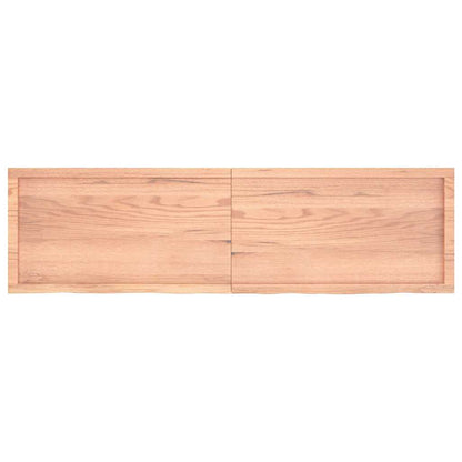 Væghylde 180x50x(2-4) Cm Behandlet Massivt Egetræ - Billede 2
