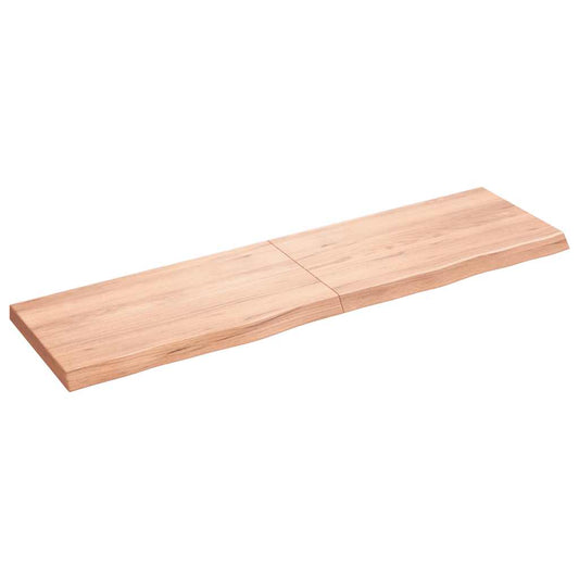 Væghylde 180x50x(2-6) Cm Behandlet Massivt Egetræ - Hovedbillede