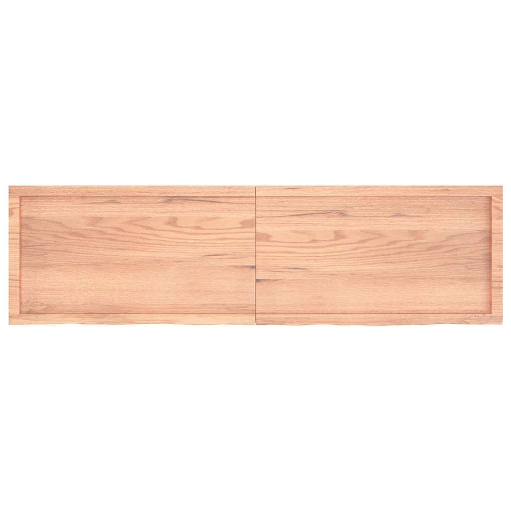 Væghylde 180x50x(2-6) Cm Behandlet Massivt Egetræ - Billede 2