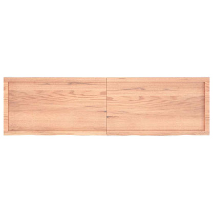 Væghylde 180x50x(2-6) Cm Behandlet Massivt Egetræ - Billede 2