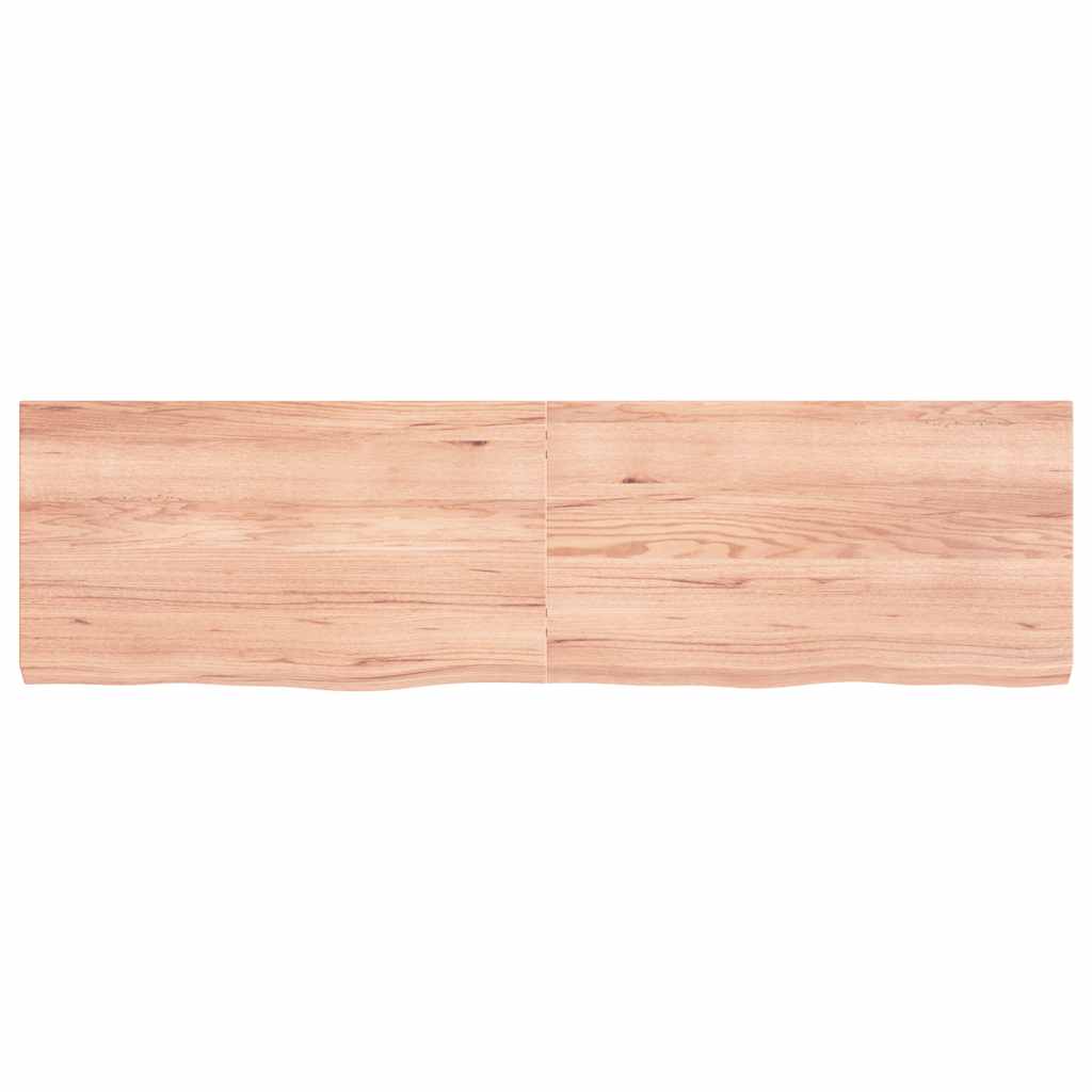 Væghylde 180x50x(2-6) Cm Behandlet Massivt Egetræ - Billede 3