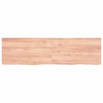 Væghylde 180x50x(2-6) Cm Behandlet Massivt Egetræ - Billede 3