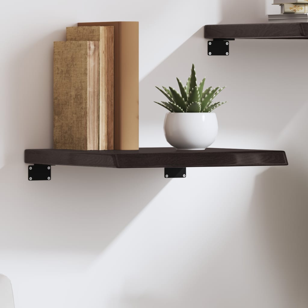 Væghylde 40x40x(2-4) Cm Massivt Egetræ