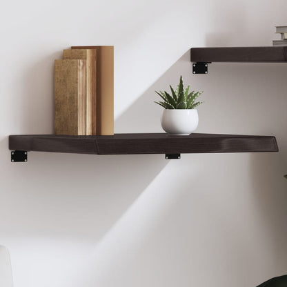 Væghylde 60x60x(2-6) Cm Massivt Egetræ