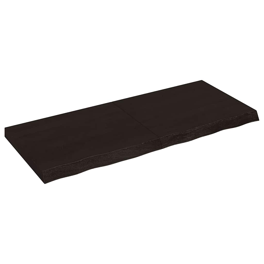 Væghylde 120x50x(2-6) Cm Behandlet Massivt Egetræ