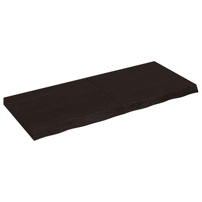 Væghylde 120x50x(2-6) Cm Behandlet Massivt Egetræ