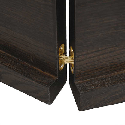 Væghylde 140x40x(2-4) Cm Behandlet Massivt Egetræ Mørkebrun - Billede 4