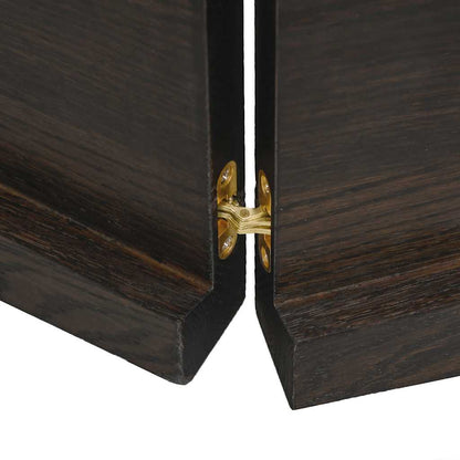 Væghylde 160x40x(2-4) Cm Behandlet Massivt Egetræ Mørkebrun - Billede 4