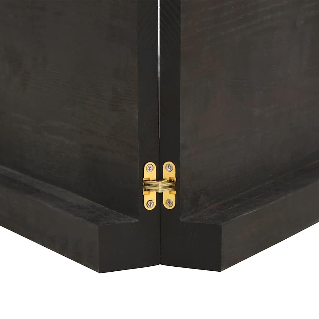 Væghylde 200x50x(2-6) Cm Behandlet Massivt Egetræ Mørkebrun - Billede 4