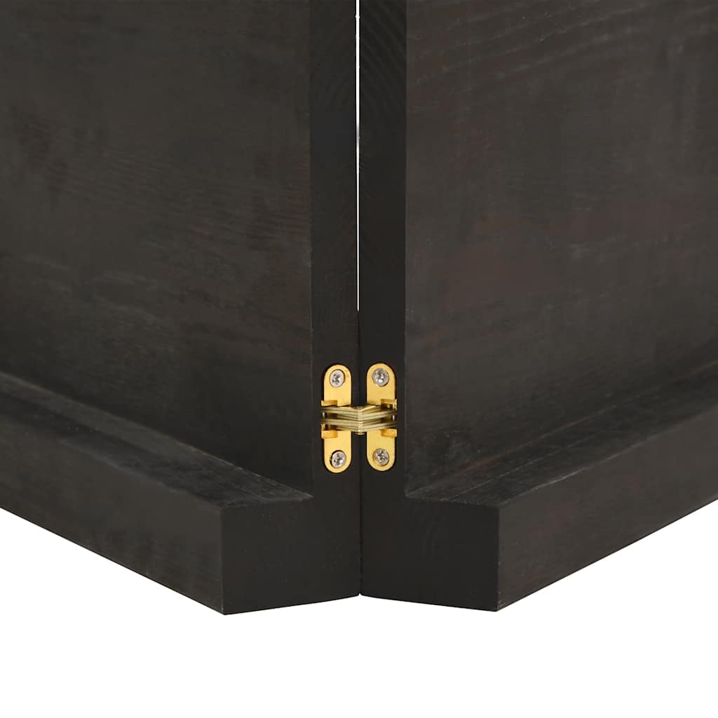 Væghylde 200x60x(2-6) Cm Behandlet Massivt Egetræ Mørkebrun - Billede 4