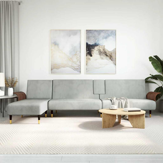 L-Formet Sovesofa 279X140X70 Cm Velour