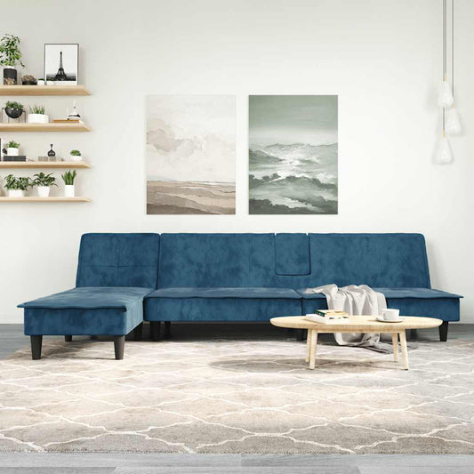 L-Formet Sovesofa 255X140X70 Cm Velour