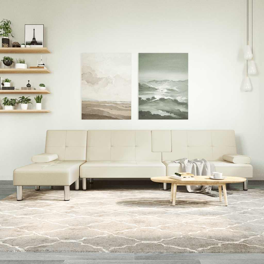 L-Formet Sovesofa 255X140X70 Cm Kunstlæder