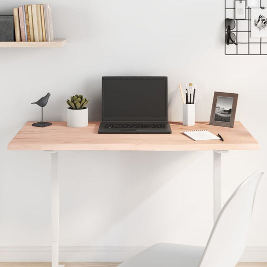 Bordplade Ubehandlet Massivt Egetræ Naturfarvet