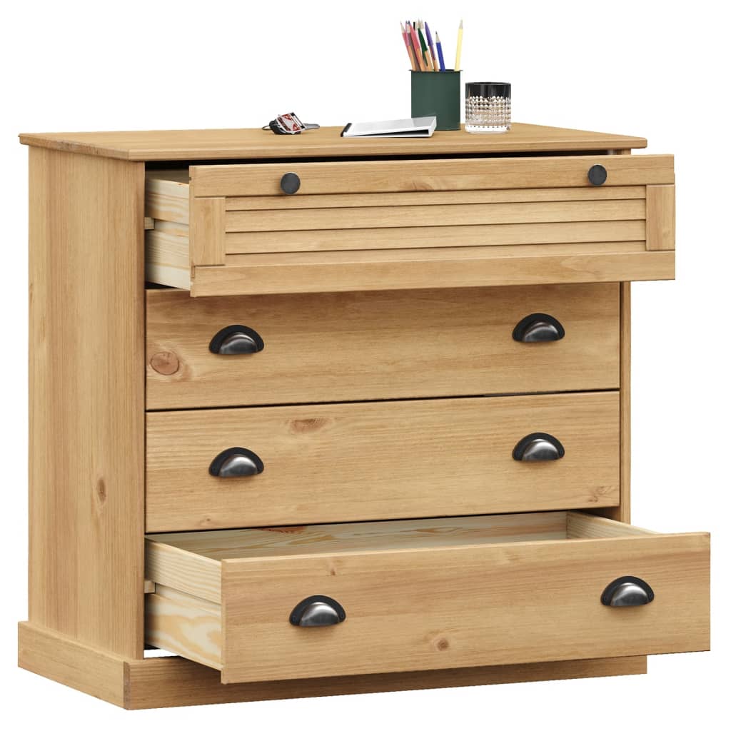Kommode Vigo 80X40X76 Cm Massivt Fyrretræ