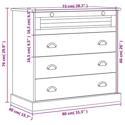 Kommode Vigo 80X40X76 Cm Massivt Fyrretræ