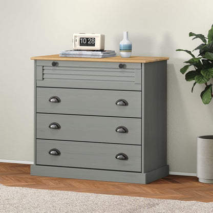 Kommode Vigo 80X40X76 Cm Massivt Fyrretræ