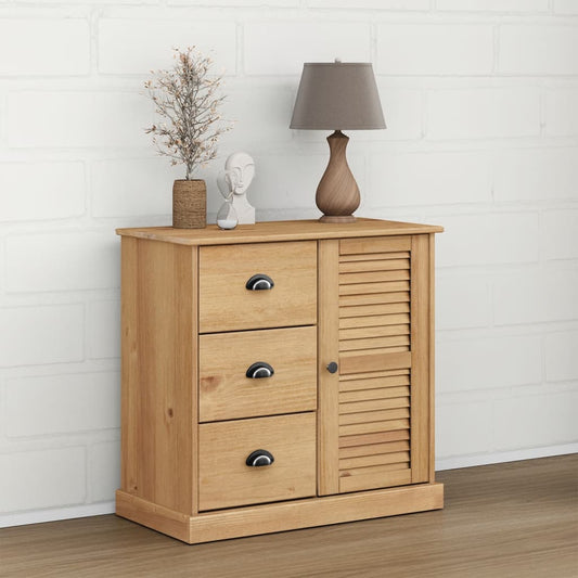 Skænk Med Skuffer Vigo 78x40x75 Cm Massivt Fyrretræ - Hovedbillede