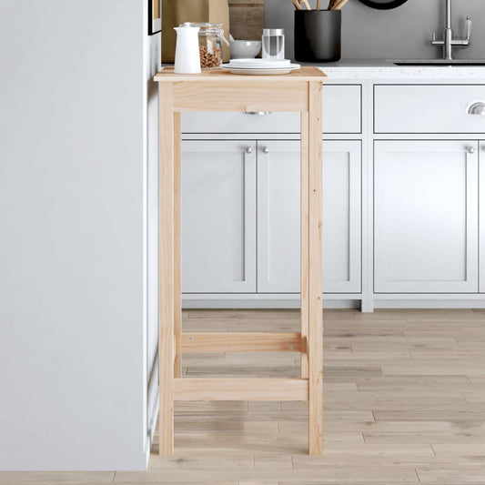 Barbord 50X50X110 Cm Massivt Fyrretræ