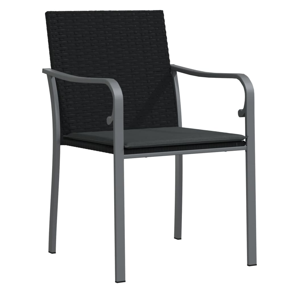 Spisebordssæt Til Haven 9 Dele Med Hynder Polyrattan Og Stål