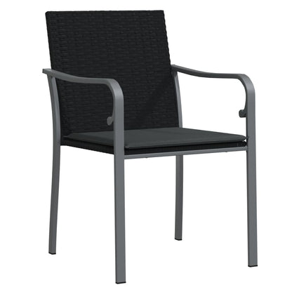 Spisebordssæt Til Haven 9 Dele Med Hynder Polyrattan Og Stål