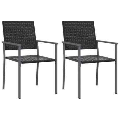Spisebordssæt Til Haven 7 Dele Polyrattan Og Stål