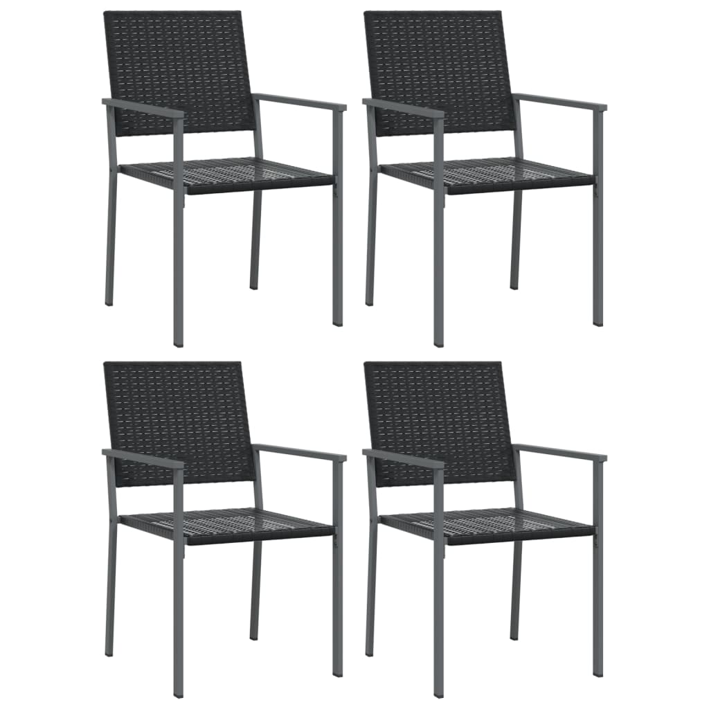 Spisebordssæt Til Haven 7 Dele Polyrattan Og Stål