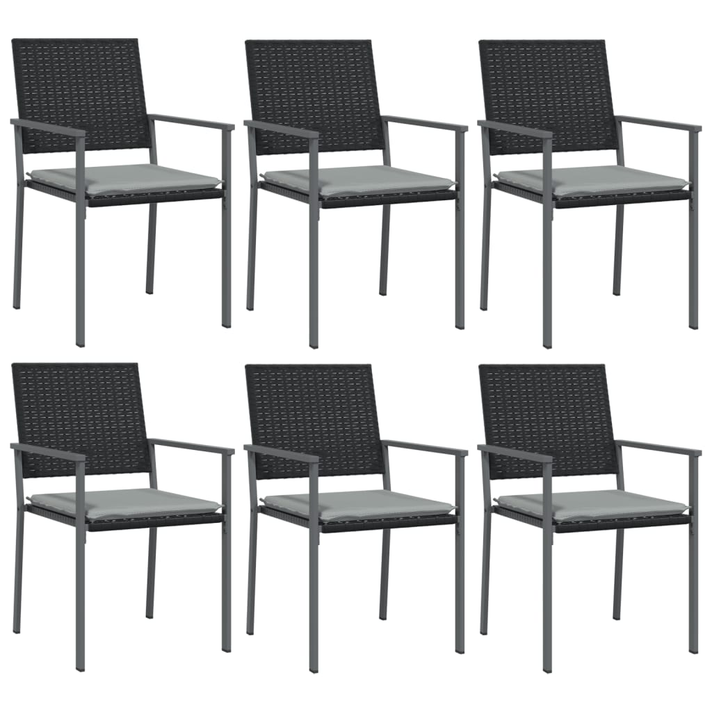 Spisebordssæt Til Haven 7 Dele Polyrattan Og Stål