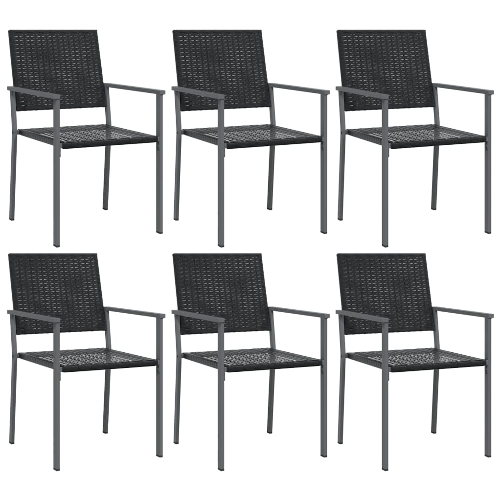 Spisebordssæt Til Haven 7 Dele Polyrattan Og Stål