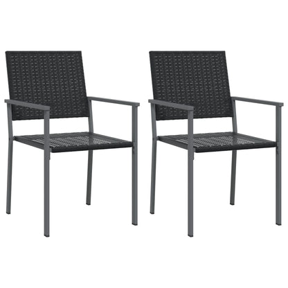 Spisebordssæt Til Haven 7 Dele Polyrattan Og Stål