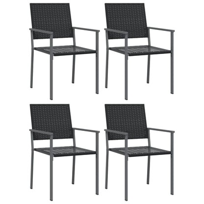 Spisebordssæt Til Haven 7 Dele Polyrattan Og Stål