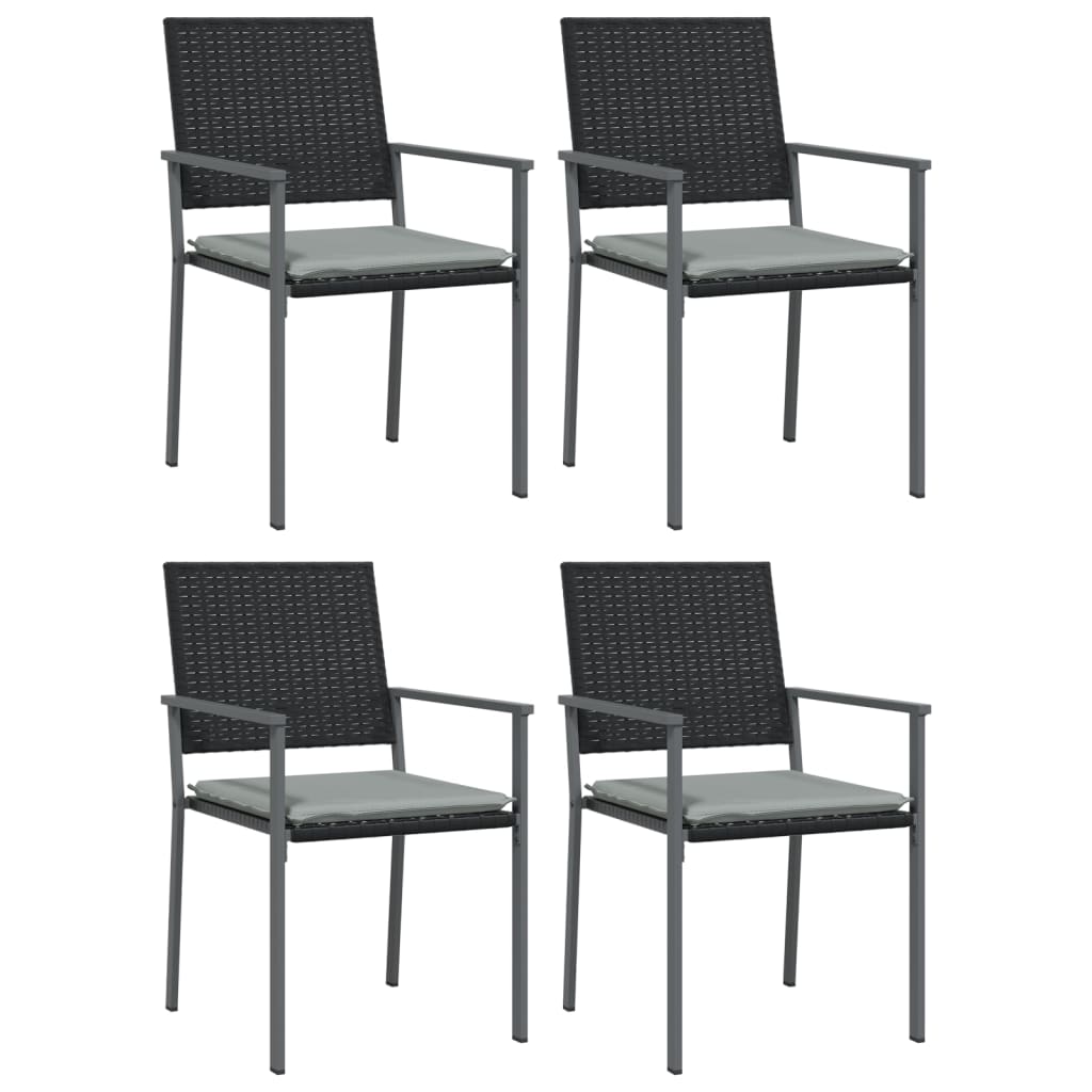 Spisebordssæt Til Haven 7 Dele Polyrattan Og Stål