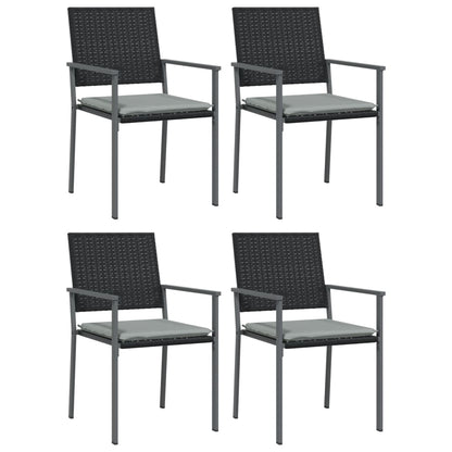Spisebordssæt Til Haven 7 Dele Polyrattan Og Stål