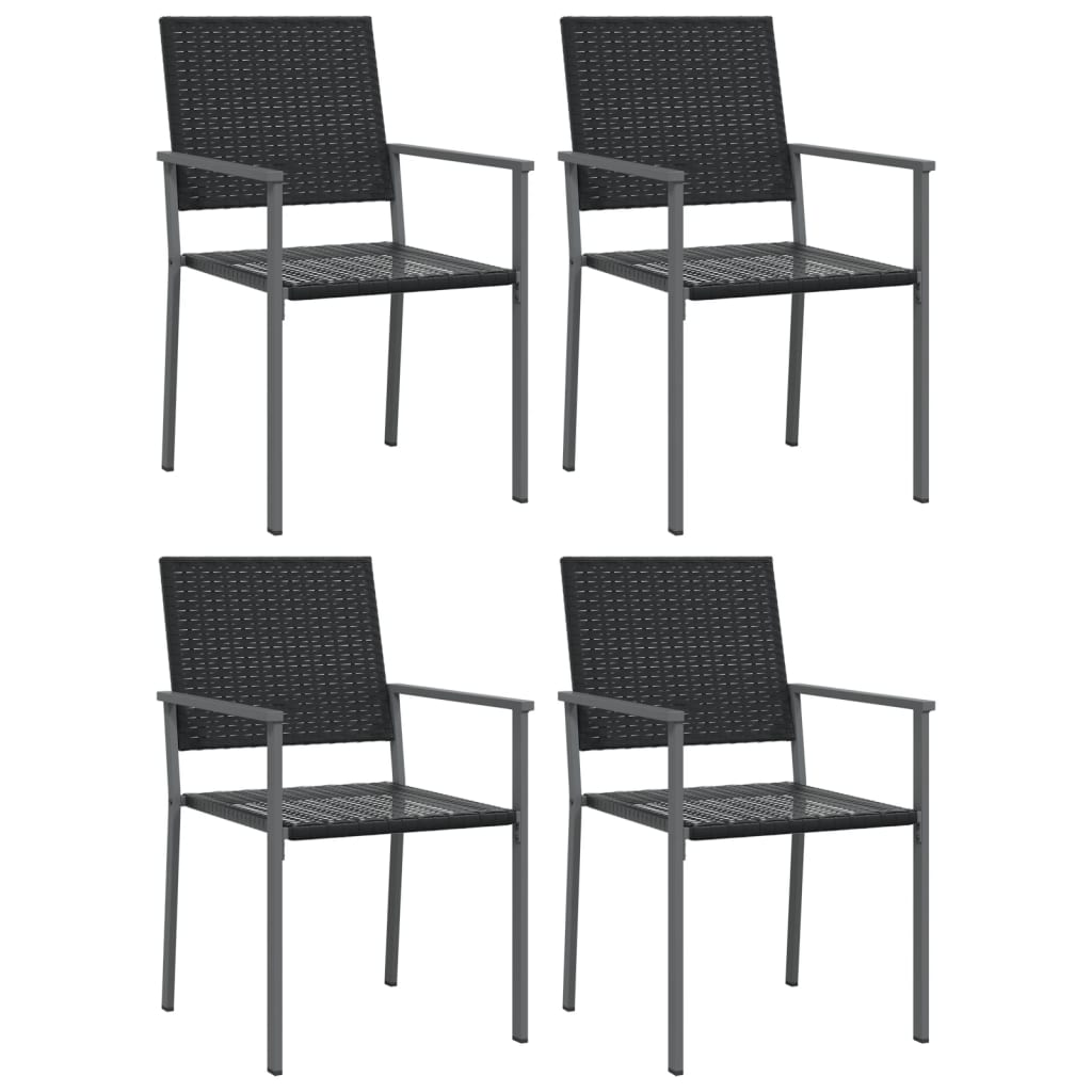 Spisebordssæt Til Haven 7 Dele Polyrattan Og Stål