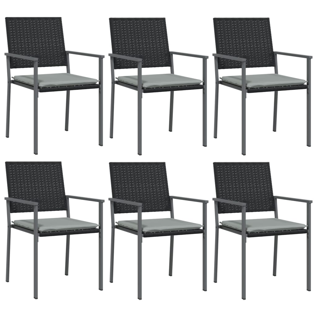 Spisebordssæt Til Haven 7 Dele Polyrattan Og Stål