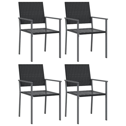 Spisebordssæt Til Haven 7 Dele Polyrattan Og Stål