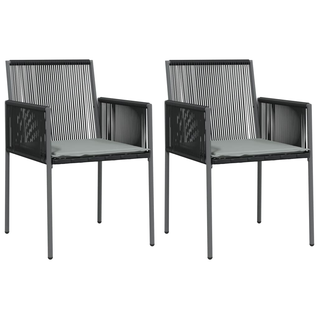 Spisebordssæt Til Haven 9 Dele M. Hynder Polyrattan + Stål Sort
