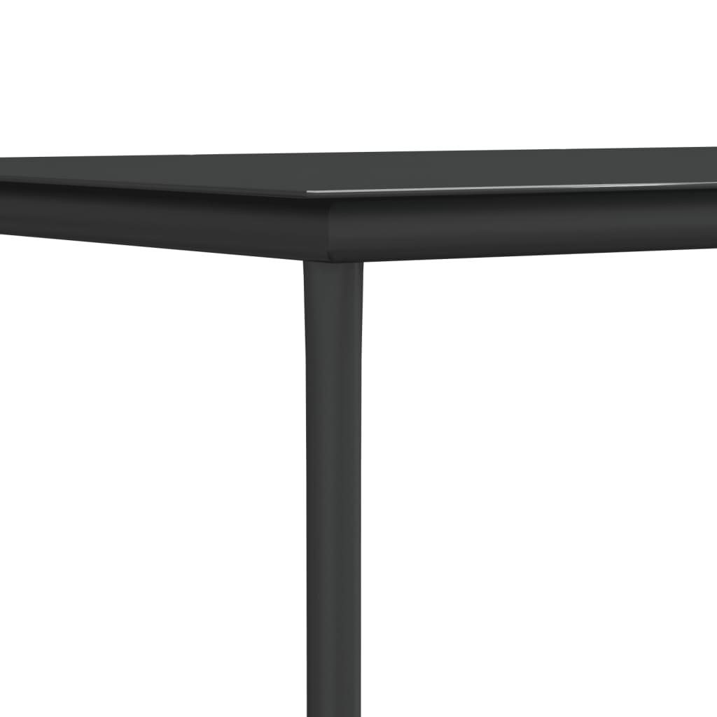 Spisebordssæt Til Haven 9 Dele M. Hynder Polyrattan + Stål Sort